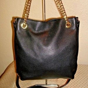Michael Kors Black Chain Shoulder Bag + NIB Charm